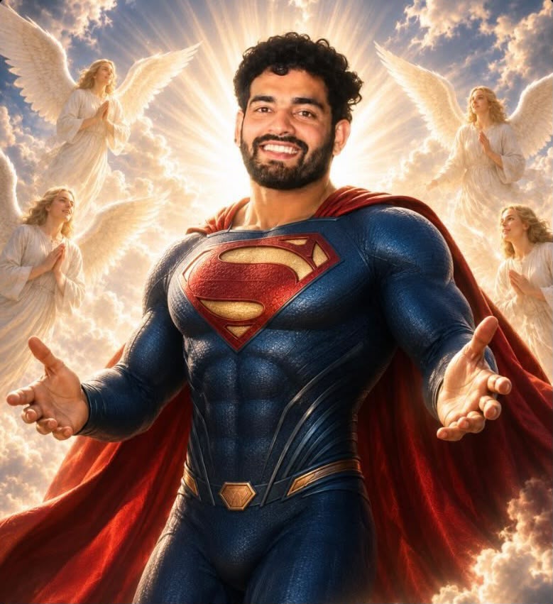 Superman edit of the birthday hero